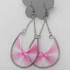 Fashional Earrings, Thread, 40mm, Length:3.74-inch, Sold by Dozen