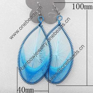 Fashional Earrings, Thread, 40mm, Length:3.9-inch, Sold by Dozen