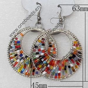 Fashional Earrings, 45mm, Length:2.48-inch, Sold by Dozen