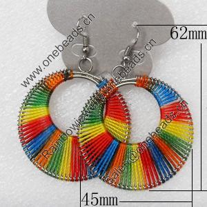 Fashional Earrings, Thread, 45mm, Length:2.4-inch, Sold by Dozen