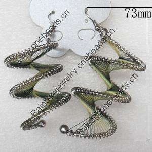 Fashional Earrings, Thread, Length:2.9-inch, Sold by Dozen