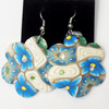 Pottery Clay Earring, Flower, 32mm, Length:2.1-inch, Sold by Dozen