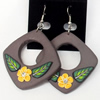 Pottery Clay Earring, Diamond, Length:2.2-inch, Sold by Dozen