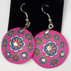 Pottery Clay Earring, Flat Round, 28mm, Length:2-inch, Sold by Dozen