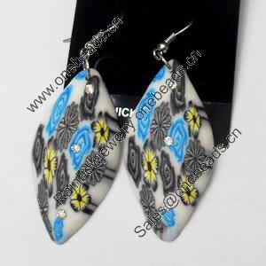 Pottery Clay Earring, 22mm, Length:2.5-inch, Sold by Dozen