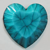 Resin Cabochons, No-Hole Jewelry findings, Faceted Heart 25x25mm, Sold by Bag