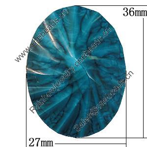 Resin Cabochons, No-Hole Jewelry findings, Faceted Flat Oval 36x27mm, Sold by Bag
