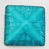 Resin Cabochons, No-Hole Jewelry findings, Faceted Square 24mm, Sold by Bag