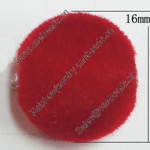 Villiform Acrylic Beads, Flat Round 16x16mm Hole:2.5mm, Sold by Bag