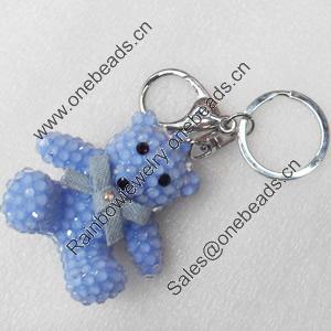 Iron Key Chains, 56x57mm, Length Approx:4.5-inch, Sold by Dozen