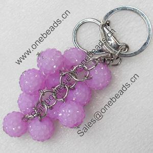 Iron Key Chains, Length Approx:4.7-inch, Sold by Dozen