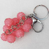 Iron Key Chains, Length Approx:4.7-inch, Sold by Dozen