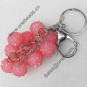 Iron Key Chains, Length Approx:4.7-inch, Sold by Dozen