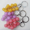 Iron Key Chains, Mix Colour, Length Approx:4.7-inch, Sold by Dozen