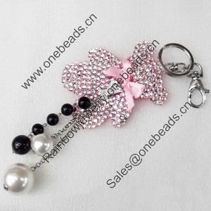 Iron Key Chains, 65mm, Length Approx:6.7-inch, Sold by Dozen