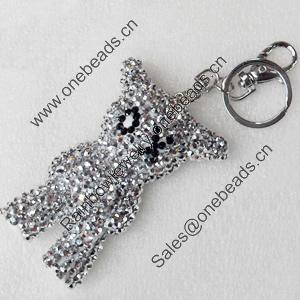 Iron Key Chains, 66x88mm, Length Approx:5.9-inch, Sold by Dozen