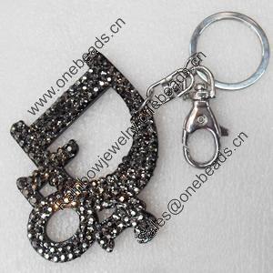 Iron Key Chains, 62x72mm, Length Approx:5.1-inch, Sold by Dozen