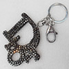 Iron Key Chains, 62x72mm, Length Approx:5.1-inch, Sold by Dozen
