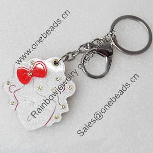 Iron Key Chains with mirror, Length Approx:4.3-inch, Sold by Dozen