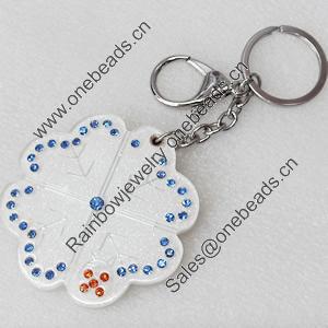 Iron Key Chains with mirror, Length Approx:4.3-inch, Sold by Dozen