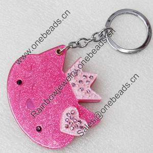 Iron Key Chains with mirror, Length Approx:4.3-inch, Sold by Dozen