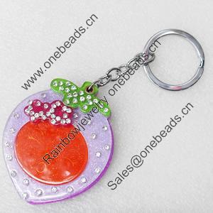 Iron Key Chains with mirror, Length Approx:4.3-inch, Sold by Dozen