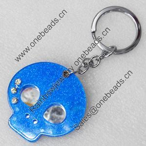 Iron Key Chains with mirror, Length Approx:4.3-inch, Sold by Dozen