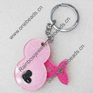 Iron Key Chains with mirror, Length Approx:4.3-inch, Sold by Dozen