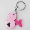 Iron Key Chains with mirror, Length Approx:4.3-inch, Sold by Dozen