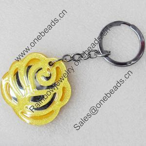 Iron Key Chains with mirror, Length Approx:4.3-inch, Sold by Dozen