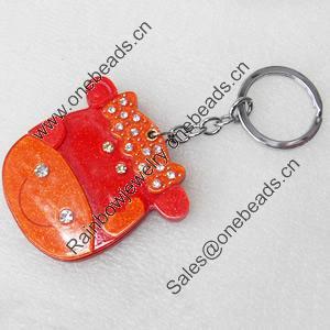 Iron Key Chains with mirror, Length Approx:4.3-inch, Sold by Dozen