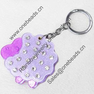 Iron Key Chains with mirror, Length Approx:4.3-inch, Sold by Dozen