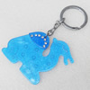 Iron Key Chains with Acrylic Charm, Length Approx:4.3-inch, Sold by Dozen