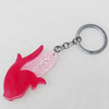 Iron Key Chains with Acrylic Charm, Length Approx:4.3-inch, Sold by Dozen