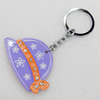Iron Key Chains with Acrylic Charm, Charm width:60mm, Length Approx:3.9-inch, Sold by Dozen