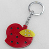 Iron Key Chains with Acrylic Charm, Charm width:52mm, Length Approx:4.3-inch, Sold by Dozen