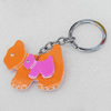Iron Key Chains with Acrylic Charm, Charm width:55mm, Length Approx:3.7-inch, Sold by Dozen