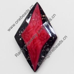 Resin Cabochons, No-Hole Jewelry findings, 20x33mm, Sold by PC