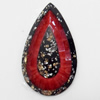 Resin Cabochons, No-Hole Jewelry findings, Faceted Teardrop, 20x34mm, Sold by PC