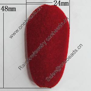 Villiform Acrylic Beads, 48x24mm Hole:2mm, Sold by Bag