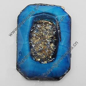 Resin Cabochons, No-Hole Jewelry findings, 13x18mm, Sold by PC