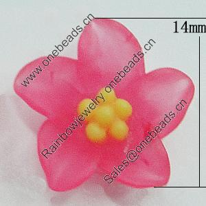 Resin Cabochons, NO Hole Headwear & Costume Accessory, Flower 14mm, Sold by Bag