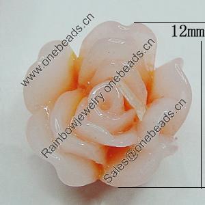 Resin Cabochons, NO Hole Headwear & Costume Accessory, Flower 12mm, Sold by Bag