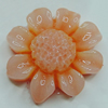 Resin Cabochons, NO Hole Headwear & Costume Accessory, Flower 16mm, Sold by Bag