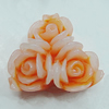 Resin Cabochons, NO Hole Headwear & Costume Accessory, Flower 18x16mm, Sold by Bag