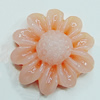 Resin Cabochons, NO Hole Headwear & Costume Accessory, Flower 20mm, Sold by Bag