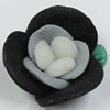 Handmade Polymer Clay Beads, Flower 18mm Hole:2mm, Sold by Bag 