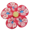 Handmade Polymer Clay Beads, Flower 23mm Hole:2mm, Sold by Bag 