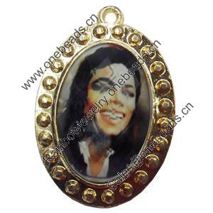 Jewelry Findings, CCB Plastic Pendant with Resin, 42x54mm, Sold by PC