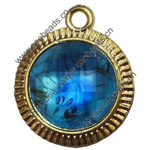 Jewelry Findings, CCB Plastic Pendant with Resin, 27x34mm, Sold by PC